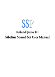 Roland Juno DI Sound Set User Manual