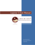 Legistar 5 User Manual (In Part)