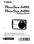 Canon PowerShot A495 User Guide Manual pdf