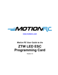 ZTW LED ESC Programming Card User`s Manual