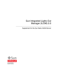 (ILOM) 2.0 Supplement for Sun Netra X4250 Server