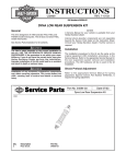 Dyna Low Rear Suspension Kit Instruction Sheet - Harley