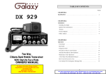 Galaxy DX929 User Manual