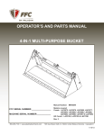 operator`s and parts manual 4-in-1 multi-purpose bucket