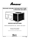 PACKAGE UNIT SERVICE MANUAL