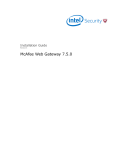 McAfee Web Gateway 7.5.0 Installation Guide