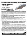 Model 20 Raptor Actuator Installation and Service Manual