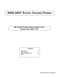 2005-2007 toyota tacoma/tundra rf cruise control switch installation