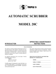 AUTOMATIC SCRUBBER MODEL 20C