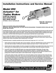 Model 850 Actuator Installation Instructions and Service Manual