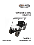 OWNER`S GUIDE - Bad Boy Buggies