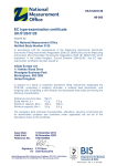 EC type-examination certificate UK/0126/0128
