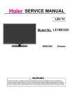 Haier Television LE19B3320A Service Manual