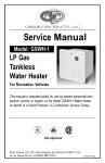 Service Manual Model: GSWH-1 LP Gas