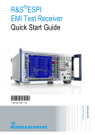 R&S ESPI EMI Test Receiver Quick Start Guide FW4.42