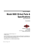 Parts and Specifications Manual for 30 Foot IMT Telescopic Crane