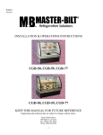 CGB-CGD Series Bakery-Deli Merchandisers Manual - Master-Bilt