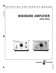 hp Wideband Amplifier 461A/462A Operating and Service Manual