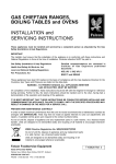 Chieftain Heavy Duty Gas Ranges Installation & Service Instructions