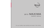 2013 Nissan Maxima | Owner`s Manual | Nissan USA