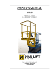 OWNER`S MANUAL - Man Lift Mfg. Co.