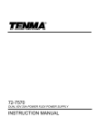 Tenma 72-7570 (CPX400A) Instruction Manual