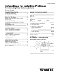 Installation Instructions - Watts Water Technologies