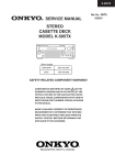 SERVICE MANUAL STEREO CASETTE DECK MODEL K