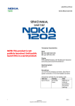 Service manual of mobile GSM phone Nokia 1202 (RH-112, RH-113)