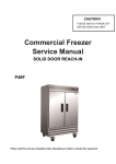 Commercial Freezer Service Manual