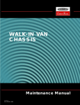 Walk-In Van Chassis Maintenance Manual