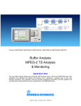 Buffer Analysis MPEG-2 TS Analysis & Monitoring