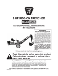 9 HP ride-on trencHer - Harbor Freight Tools