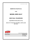 SERVICE MANUAL MODEL SSW-322-F