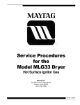 Service Procedures for the Model MLG33 Dryer