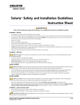 Christie Solaria Safety and Installation Guidelines Instruction Sheet