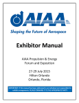 Exhibitor Manual - AIAA Propulsion & Energy Forum and Exposition