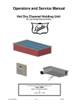 Hot Dry Channel Holding Unit Operators and Service Manual (2