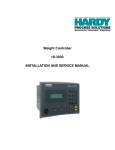 Weight Controller HI-3030 INSTALLATION AND SERVICE MANUAL