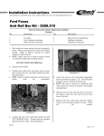 Installation Instructions Ford Focus Anti Roll Bar Kit