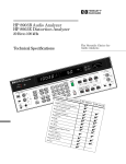 HP 8903B Audio Analyzer HP 8903E Distortion Analyzer Technical