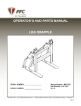 operator`s and parts manual log grapple