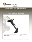 operator`s and parts manual fixed & swing skid hoe