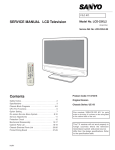 SERVICE MANUAL LCD Television Contents