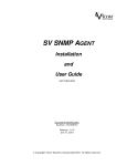 SV SNMP AGENT Installation and User Guide