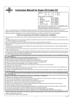Instruction Manual for Super Oil Cooler Kit