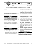 Front Turn Signal Relocation Kit Instruction Sheet - Harley