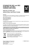 E7202 Countertop Convection Oven Installation & Service Instructions
