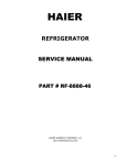 REFRIGERATOR SERVICE MANUAL