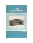 LI-6262 CO2/H2O Analyzer Operating and Service Manual